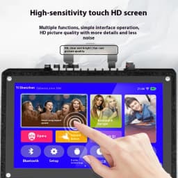 All-In-One Home Karaoke Machine Touch Screen Battery Family-friendly KTV Outdoor-ready IPX4 Waterproof Small Trolley Speaker