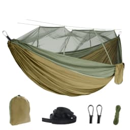 Family Courtyard V Frame Suspended Bed Outdoor Two People Detachable Mosquito Proof Mesh Hammock Camping Portable Sleeping Bag
