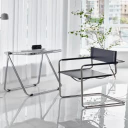 Bauhaus Office Armrest Back Chair Stainless Steel Saddle Leather Dining Chair Comfortable Leisure Chairs Photo Props Furniture