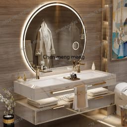 YL Luxury Floating Modern Bathroom Cabinet Mirror Led Light Smart Vanity Toilet Cabinet Space Saver Mobile Da Bagno Furniture