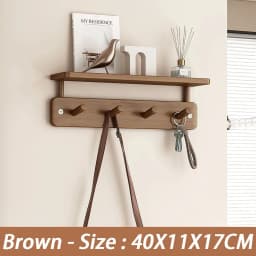 Wall Mounted Coat Racks Entrance Hall Clothes Storage Rack Stand Interior Hallway Clothing Organizer Hanger with Storage Shelf