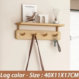 Wall Mounted Coat Racks Entrance Hall Clothes Storage Rack Stand Interior Hallway Clothing Organizer Hanger with Storage Shelf