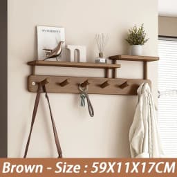 Wall Mounted Coat Racks Entrance Hall Clothes Storage Rack Stand Interior Hallway Clothing Organizer Hanger with Storage Shelf