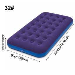 1PC Inflatable Air Mattress Air Bed, Quick Inflation Valve, Flocked Surface Thick Durable Portable Travel Camping Guest Bed