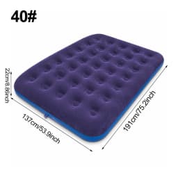 1PC Inflatable Air Mattress Air Bed, Quick Inflation Valve, Flocked Surface Thick Durable Portable Travel Camping Guest Bed