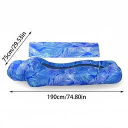 Inflatable Beach Lounger Camping Air Sofa With Sun Shade No-Pump Blow Up Couch For Outdoor Camping Hiking Picnic Vacation
