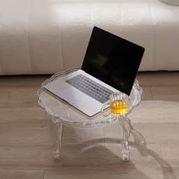 Acrylic small coffee table,Furniture Nordic, Coffee Table, Simple, Home, Small Round Table, Balcony, Acrylic, Transparent, Round