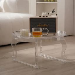Acrylic small coffee table,Furniture Nordic, Coffee Table, Simple, Home, Small Round Table, Balcony, Acrylic, Transparent, Round