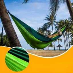 Portable Lightweight Parachute Nylon Camping Hammock, Outdoor Gear for Backpacking Travel Survival