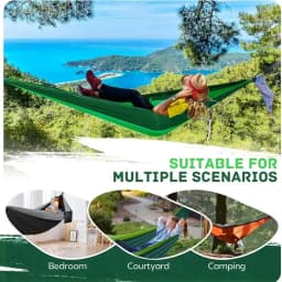 Portable Lightweight Parachute Nylon Camping Hammock, Outdoor Gear for Backpacking Travel Survival