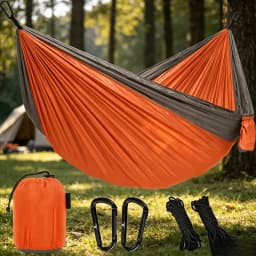 Portable Lightweight Parachute Nylon Camping Hammock, Outdoor Gear for Backpacking Travel Survival