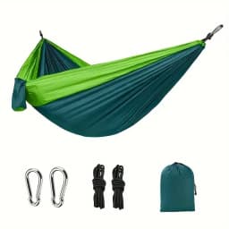 Portable Lightweight Parachute Nylon Camping Hammock, Outdoor Gear for Backpacking Travel Survival