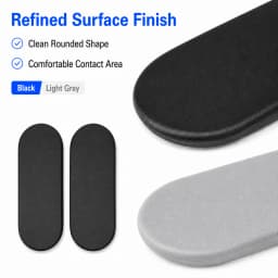 Herman Miller Sayl 4D Arm Pads Replacement Black/Light Gray 1 Pair Office Chair Armrest Pad Caps Repair Parts