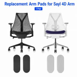 Herman Miller Sayl 4D Arm Pads Replacement Black/Light Gray 1 Pair Office Chair Armrest Pad Caps Repair Parts