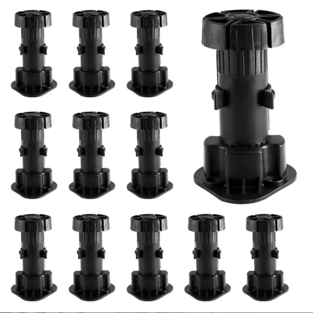 Heavy Duty Cupboard Foot Load Bearing Bracket Anti-Slip Cabinet Leg 8/10/12/15cm Adjustable Height Cabinet Levelers For Bathroom