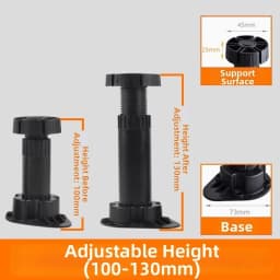 Heavy Duty Cupboard Foot Load Bearing Bracket Anti-Slip Cabinet Leg 8/10/12/15cm Adjustable Height Cabinet Levelers For Bathroom