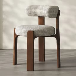 Modern Iron Art Upholstered Dining Chair Chenille Fabric High Resilience Foam Seat Chair for Home Kitchen Living Room Cafe"