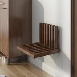 Wall-Mounted Folding Shoe Changing Stool Porch Organizer Neat Advanced Space-Saving Footwear Holder for Entrance