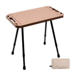 Aluminum Alloy Folding Camping Table Adjustable Height 2 Level Outdoor Portable Table with Carry Bag for Picnic BBQ