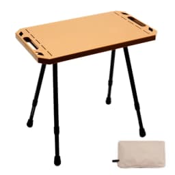 Aluminum Alloy Folding Camping Table Adjustable Height 2 Level Outdoor Portable Table with Carry Bag for Picnic BBQ