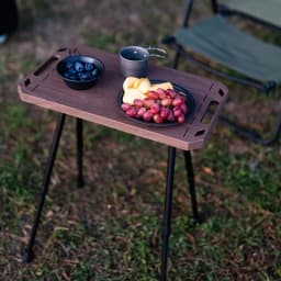 Aluminum Alloy Folding Camping Table Adjustable Height 2 Level Outdoor Portable Table with Carry Bag for Picnic BBQ