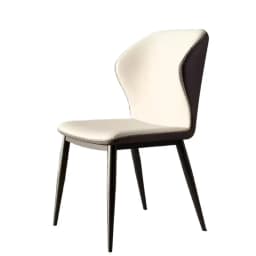 Luxury Modern Dining Chair - Nordic Style Backrest Chair for Home/Cafe, Ergonomic Restaurant Chair with Metal Legs