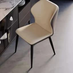 Luxury Modern Dining Chair - Nordic Style Backrest Chair for Home/Cafe, Ergonomic Restaurant Chair with Metal Legs