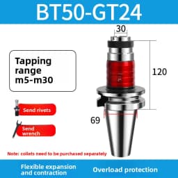 BT30-GT12 Tapping Holder Flexible Overload Protection M3-M16 for CNC Machining Center