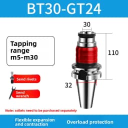 BT30-GT12 Tapping Holder Flexible Overload Protection M3-M16 for CNC Machining Center