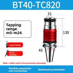 BT30-GT12 Tapping Holder Flexible Overload Protection M3-M16 for CNC Machining Center