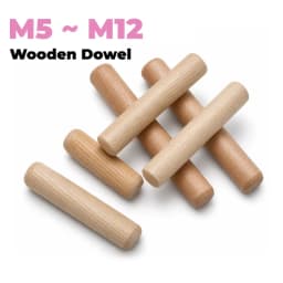 Wooden Dowel Cabinet Drawer Round Fluted Wood Craft Dowel Pins Fitting Wooden Dowel Pin M5 ~ M12