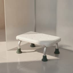 Bathroom Step Stool Rustproof Step Stool with Non-Slip Top Bath Seat Compact Footstool Easy to Clean for Elderly, Bathtub
