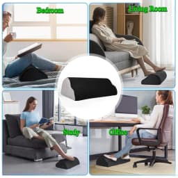 Memory Foam Office Foot Stool & Under Desk Footrest Leg Elevation Pillow for Gaming & Home Office 1/2pcs