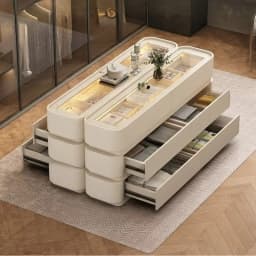 Storage Dresser Cabinets Hidden Black Luxury Collectables Light Cabinets Display Glass Aparadores De Salon Room Furniture