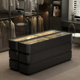 Storage Dresser Cabinets Hidden Black Luxury Collectables Light Cabinets Display Glass Aparadores De Salon Room Furniture