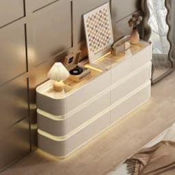 Storage Dresser Cabinets Hidden Black Luxury Collectables Light Cabinets Display Glass Aparadores De Salon Room Furniture
