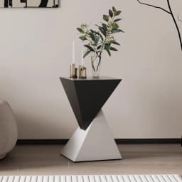 Metal Luxury Sofa Side Table Minimalist Bedroom Nightstand Stain-Resistant Geometric Tea Table Modern Corner Stand