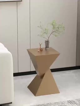Metal Luxury Sofa Side Table Minimalist Bedroom Nightstand Stain-Resistant Geometric Tea Table Modern Corner Stand