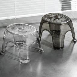Clear Shower Foot Stool Waterproof and Non-slip transparent household children's round stool, thickened small stool