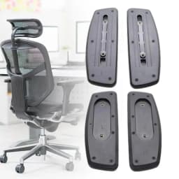 2Pcs/1Pair with Mounting Hole Office Chair Arm Pads Easy Installation Water Resistant Replacement Armrest Universal
