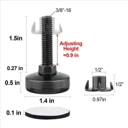 ABXF-16Pcs Furniture Levelers Heavy Duty Furniture Leveling Feet Adjustable Leg Levelers For Cabinets Tables Chairs Raiser