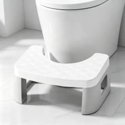 Anti-Slip Toilet Step Stool, Comfort Squat Posture Footrest, Sturdy Portable Bathroom Stool for Adults & Kids