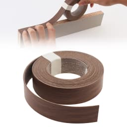 Width 7/8 inch Length 10 Ft / 25 Ft / 50 Ft Dark Wood Grain Hot Melt Adhesive PVC Edge Banding for Plywood Table / Cabinet