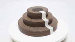 Width 7/8 inch Length 10 Ft / 25 Ft / 50 Ft Dark Wood Grain Hot Melt Adhesive PVC Edge Banding for Plywood Table / Cabinet