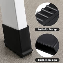 4Pcs Step Ladder Feet Covers Rubber Non-Skid Floor Protection Pads for Ladder Legs Versatile Ladder Leg Covers Stabilizer Pads