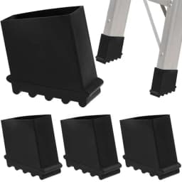 4Pcs Step Ladder Feet Covers Rubber Non-Skid Floor Protection Pads for Ladder Legs Versatile Ladder Leg Covers Stabilizer Pads