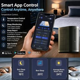 CAT-8Smart Water Circulation Cooling Mattress Cover, Zoned Dual Side Temperature Control for Deep Sleep, Cooling & Heating Temp