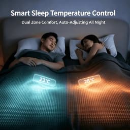 CAT-8Smart Water Circulation Cooling Mattress Cover, Zoned Dual Side Temperature Control for Deep Sleep, Cooling & Heating Temp