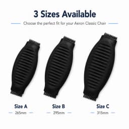 Herman Miller Aeron Classic Lumbar Support Pad Replacement Black/Gray Size A/B/C Office Chair Back Support Cushion