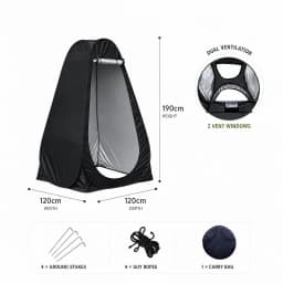 Pop Up Shower Tent Portable Privacy Tent Outdoor Camping Toilet Changing Room Waterproof Foldable Shelter With Carry Bag